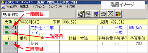 みつもりLIGHTの機能特徴